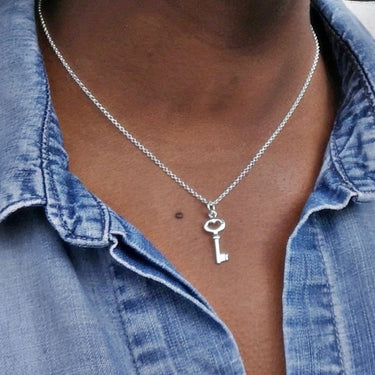 Silver Key Necklace | Lily Charmed