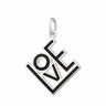 Silver Love Charm in Black by Lily Charmed