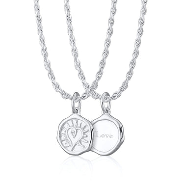 Silver Manifest Love Charm Necklace - Lily Charmed