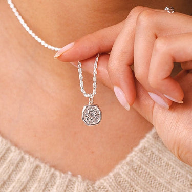 Silver Manifest Energy Charm Necklace | Manifesting Pendant