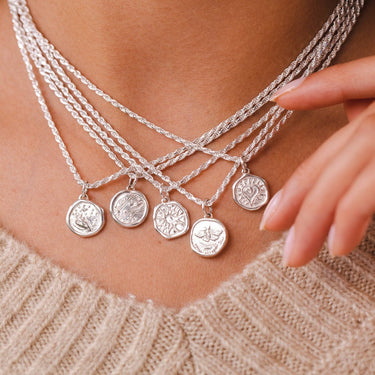 Silver Manifest Charm Necklace | Manifest Pendants