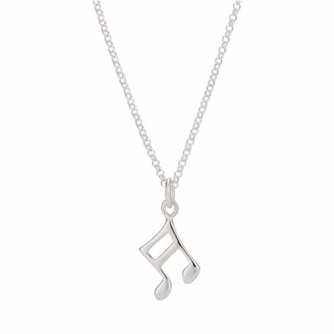 Silver Music Note Necklace - Lily Charmed