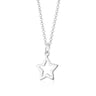 Silver Open Star Charm Necklace | Lily Charmed