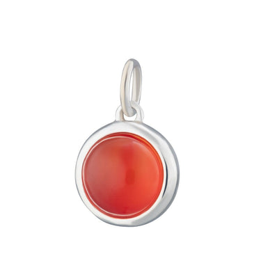 Silver Orange Agate Touchstone Charm (Harmony) - Lily Charmed
