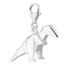Silver Origami T-Rex Charm by Lily Charmed