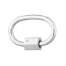 Silver Oval Carabiner Charm Lock by Lily Charmed