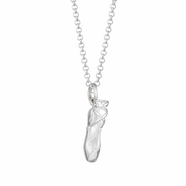 Silver Pointe Ballet Shoe Necklace | Lily Charmed