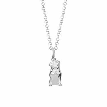 Silver Pug Necklace | Lily Charmed