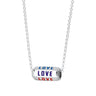 Silver Love is All Around Necklace with Rainbow Enamel | Lily Charmed