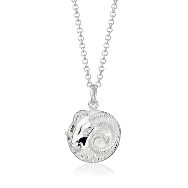 Personalised Silver Aries Zodiac Necklace - Lily Charmed