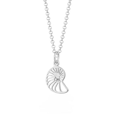 Personalised Silver Shell Slice Necklace - Lily Charmed