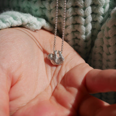 Silver Sloth Charm Necklace | Lily Charmed