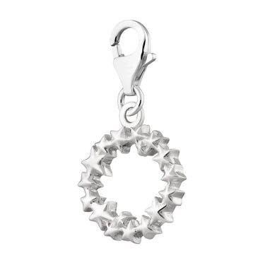 Silver Open Circle Star Cluster Charm