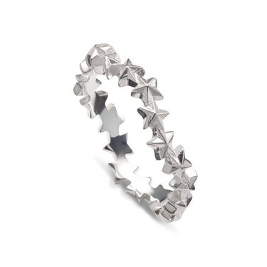 Silver Star Cluster Stacking Ring