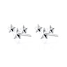 Silver Star Cluster Stud Earrings by Lily Charmed
