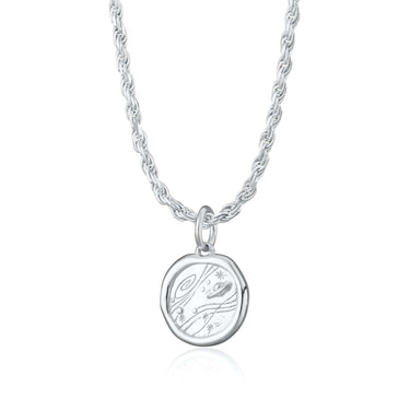 Silver Manifest Trust Charm Necklace - Lily Charmed