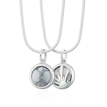 Silver Healing Stone Charm Necklace - Lily Charmed
