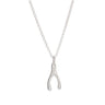 Silver Wishbone Necklace | Lily Charmed