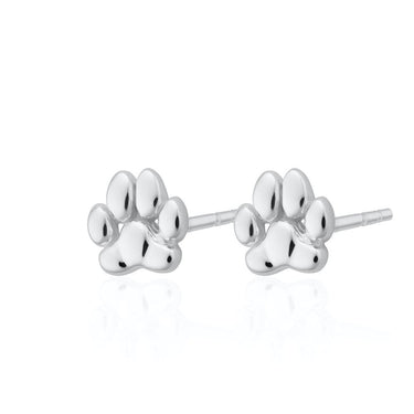 Silver Paw Stud Earrings by Lily Charmed