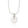 Silver Clear Spinning Disc Snake Chain Necklace | Lily Charmed Necklaces