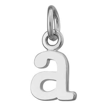 Silver Letter Charm a | Alphabet Jewellery | Lily Charmed