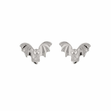 Silver Bat Stud Earrings - Lily Charmed