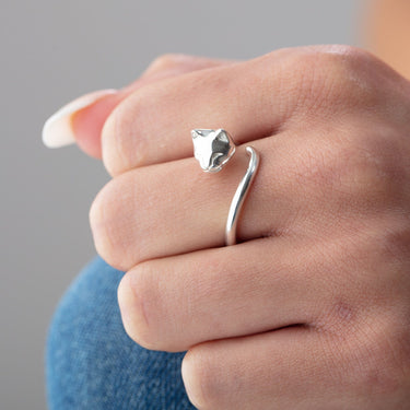 Silver Cat Ring - Lily Charmed