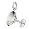 Silver Cocktail Glass Charm - Lily Charmed
