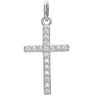 Silver Cross Charm with Crystals | Silver Charms by Lily Charmed