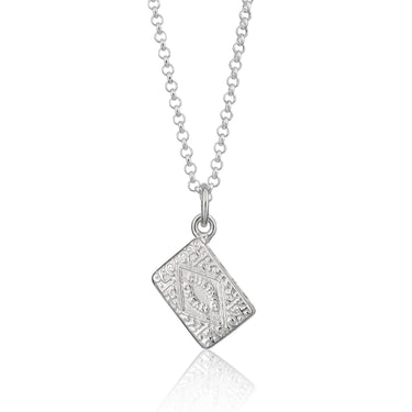 Silver Custard Cream Biscuit Necklace - Lily Charmed