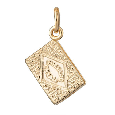 Gold Plated Custard Cream Charm - Lily Charmed
