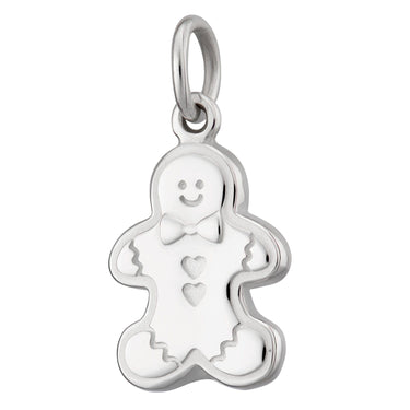 Silver Gingerbread Man Charm - Lily Charmed