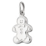Silver Gingerbread Man Biscuit Charm | Festiva Biscuit Charm for Bracelet | Lily Charmed