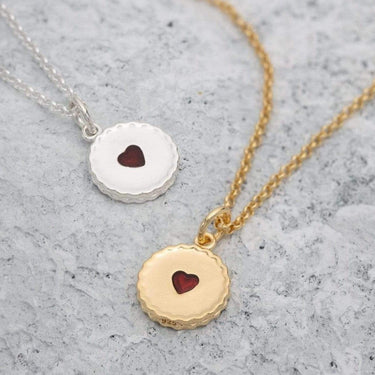Silver Jammie Dodger Biscuit Necklace - Lily Charmed