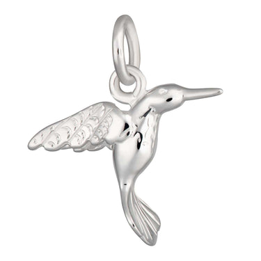 Silver Hummingbird Charm | Silver Charms by Lily Charmed