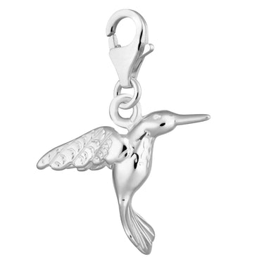 Silver Hummingbird Charm | Silver Charms by Lily Charmed