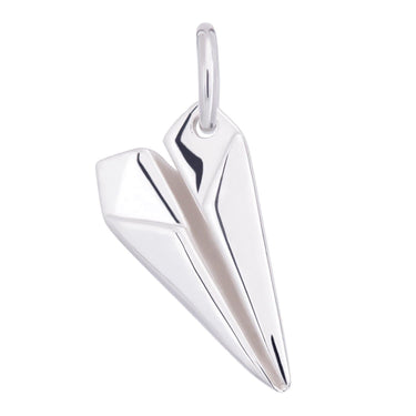 Silver Paper Plane Charm - Lily Charmed