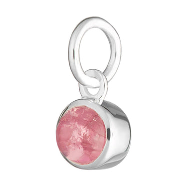 Pink Tourmaline Charm - October Birthstone - Lily Charmed