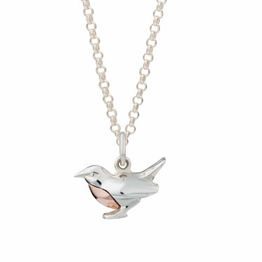 Personalised Silver Robin Necklace - Lily Charmed