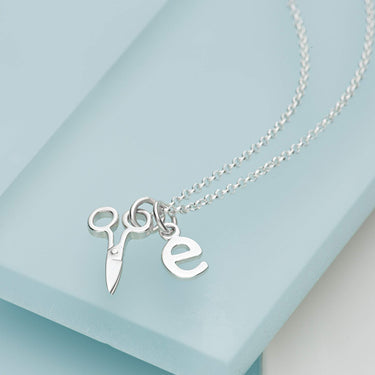 Silver Scissors Charm Necklace | Lily Charmed