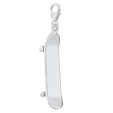 Silver Skateboard Charm by Lily Charmed