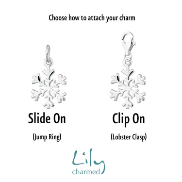 Silver Snowflake Charm |Winter & Christmas Charms by Lily Charmed