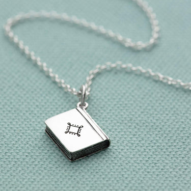 Silver Story Book Charm Necklace | Lily Charmed