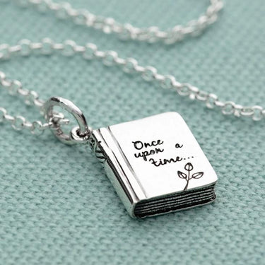 Silver Story Book Charm Necklace | Lily Charmed