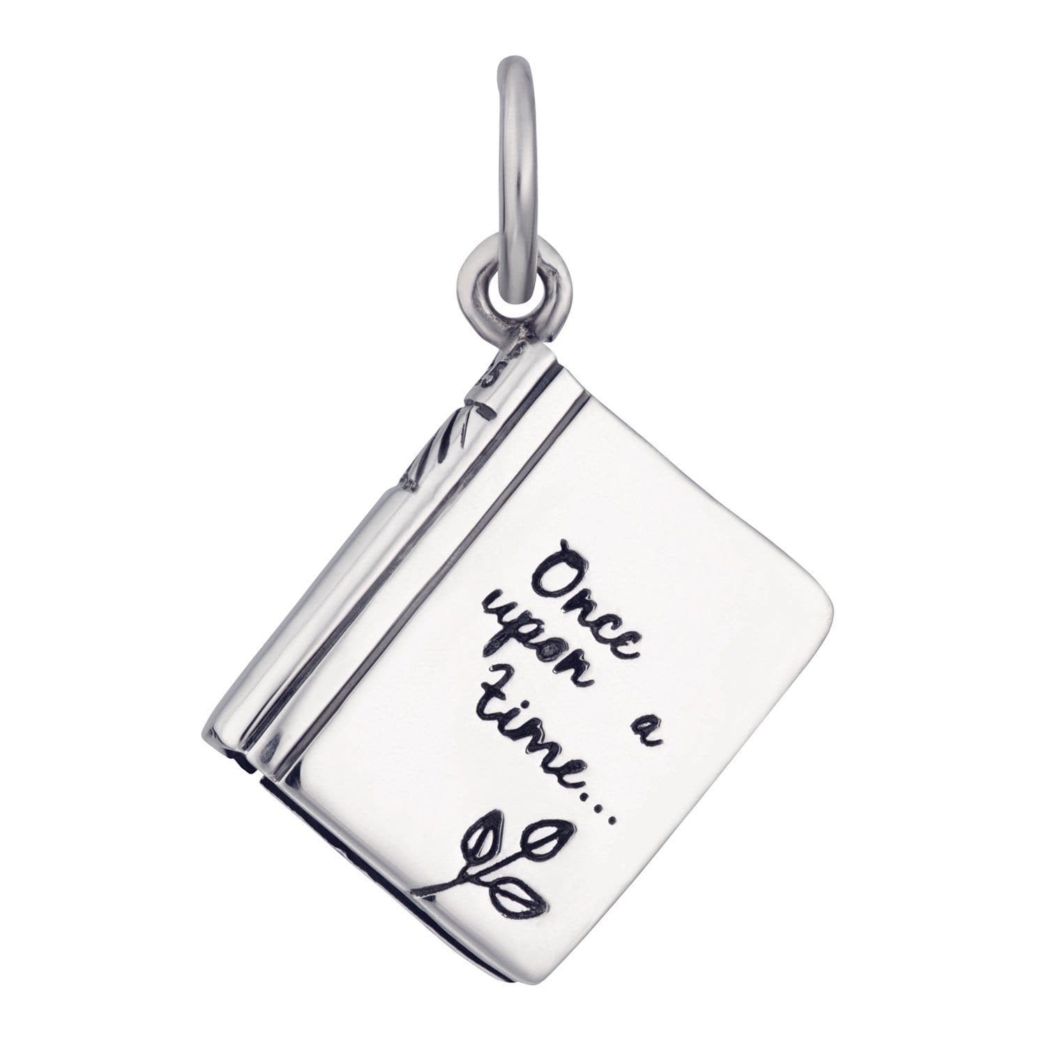 Silver Story Book Charm, Clip On Charms