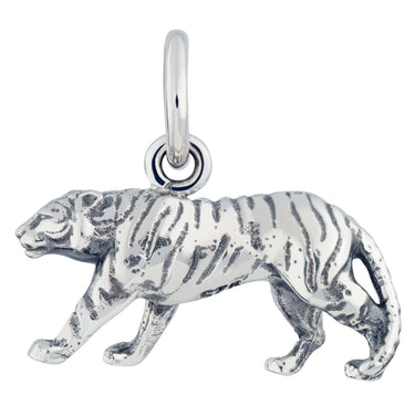 Silver Tiger Animal Charm - Lily Charmed