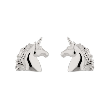 Silver Unicorn Stud Earrings - Lily Charmed