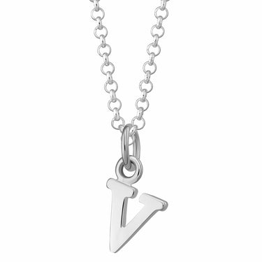 Silver Letter Charm Necklace | Lily Charmed Jewellery
