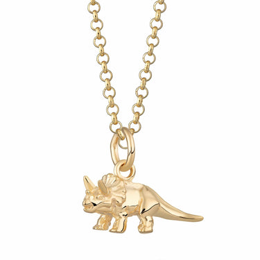 Gold Triceratops Necklace | Lily Charmed