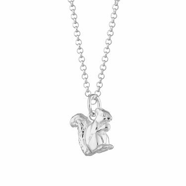 Silver Squirrel Charm Necklace - Lily Charmed